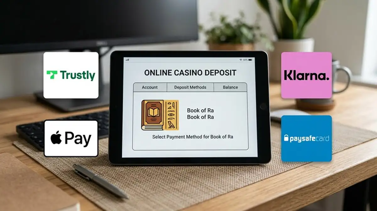 Zahlungsmethoden Trustly Klarna paysafecard bei Book of Ra Casinos