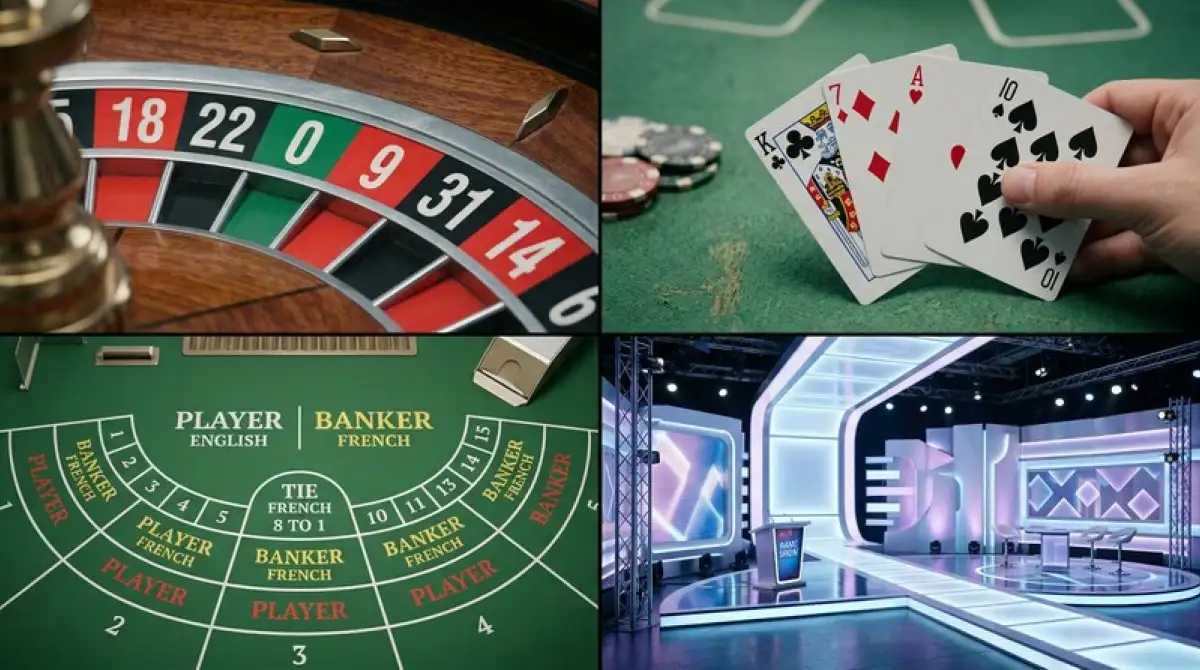 Live Casino Spiele – Roulette, Blackjack, Baccarat und Game Shows im Vergleich