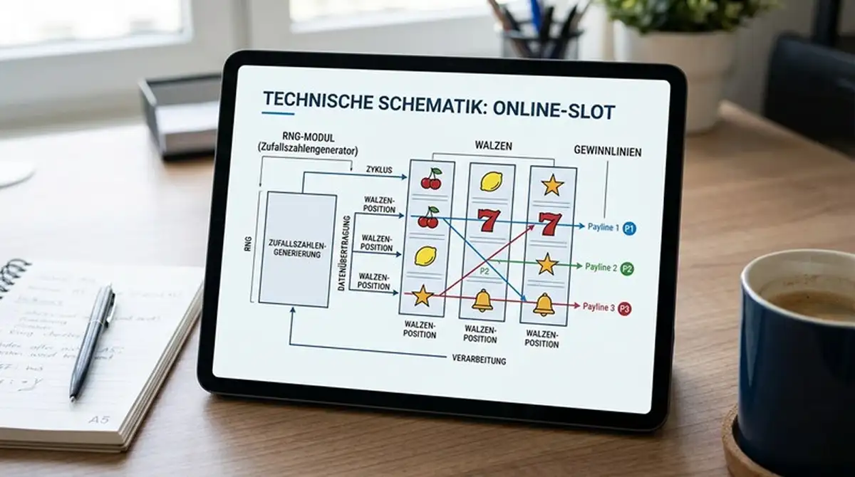 Aufbau eines Online-Slots: Walzen, Gewinnlinien und Auszahlungstabelle