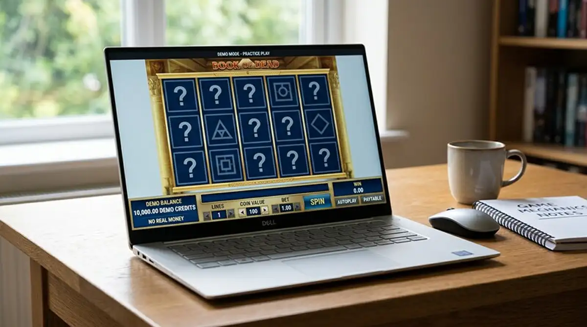 Book of Dead im Demo-Modus mit Spielgeld und RTP-Anzeige