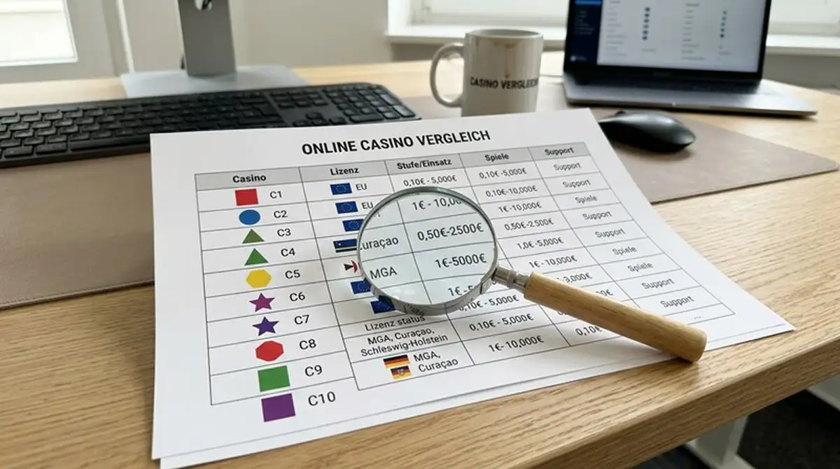 Zehn Online-Casinos im Vergleich mit Lizenzen und Einsatzlimits