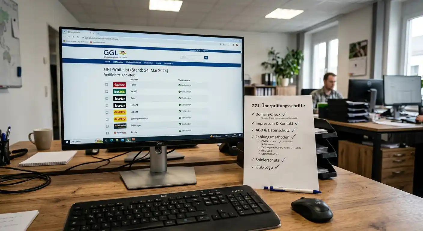 30-Sekunden-Check: GGL-Whitelist, Lizenz-Siegel und Impressum prüfen