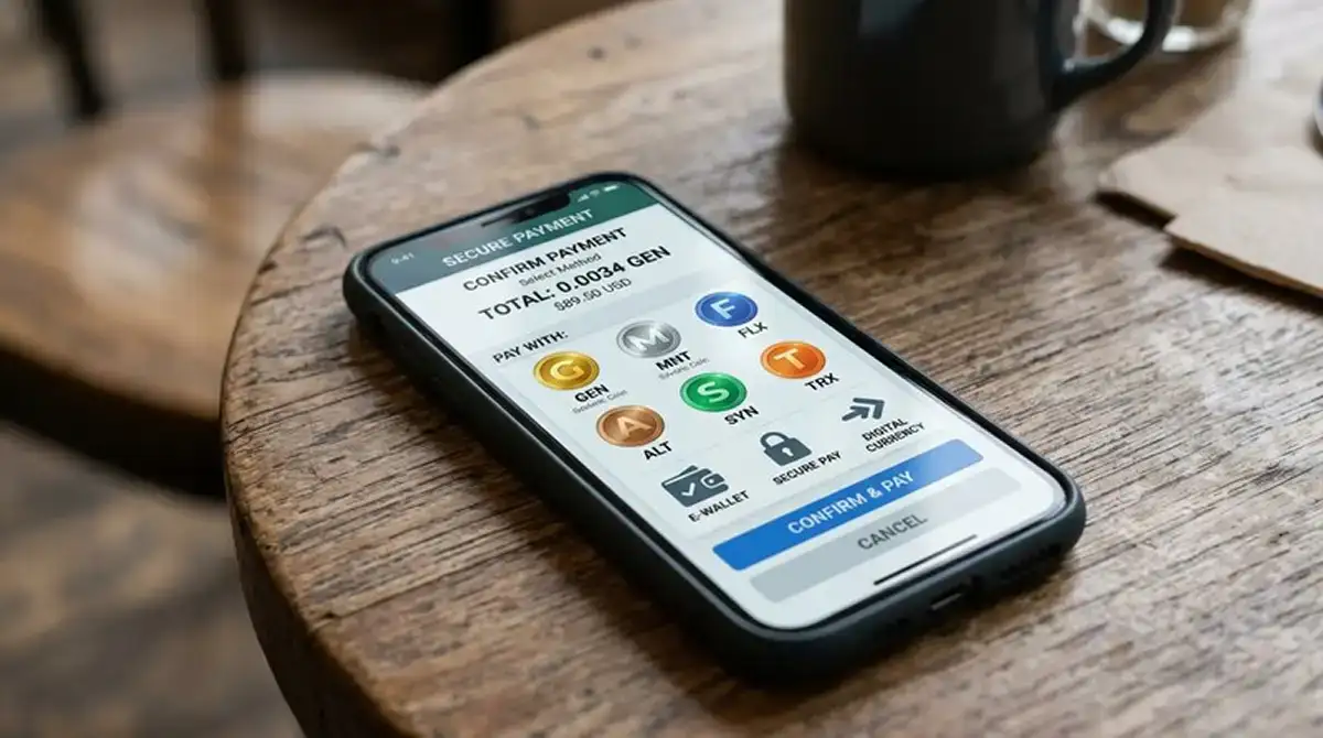 Bitcoin-Münzen und E-Wallet-Symbole als Zahlungsmittel in Offshore-Casinos