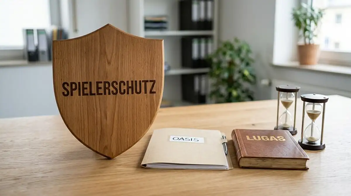 Spielerschutz: OASIS-Sperrdatei, LUGAS-Einzahlungslimit, 5-Sekunden-Regel